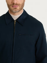 Giacca con zip in Winter Canvas Blu Uomo - Ragno