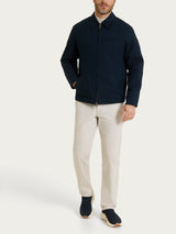 Giacca con zip in Winter Canvas Blu Uomo - Ragno