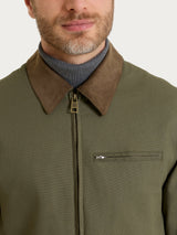 Giacca con zip in Winter Canvas Verdi Uomo - Ragno