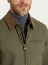 Giacca con zip in Winter Canvas Verdi Uomo - Ragno