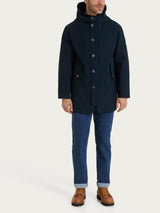 Parka con cappuccio in Winter Canvas Blu Uomo - Ragno