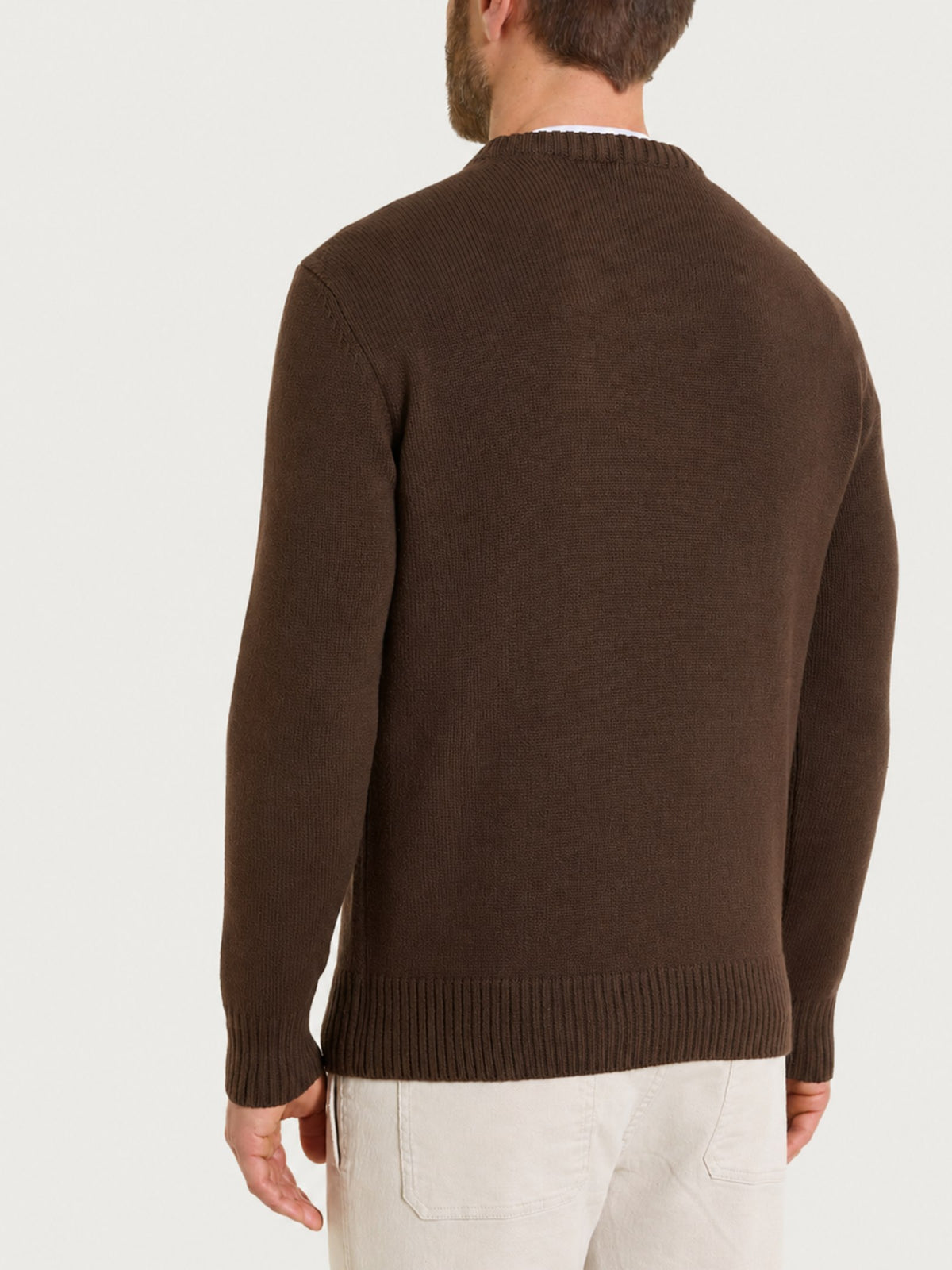 Maglia girocollo in NaturalSoft Marroni Uomo - Ragno