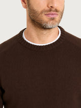 Maglia girocollo in NaturalSoft Marroni Uomo - Ragno