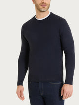 Maglia girocollo in NaturalSoft Blu Uomo - Ragno