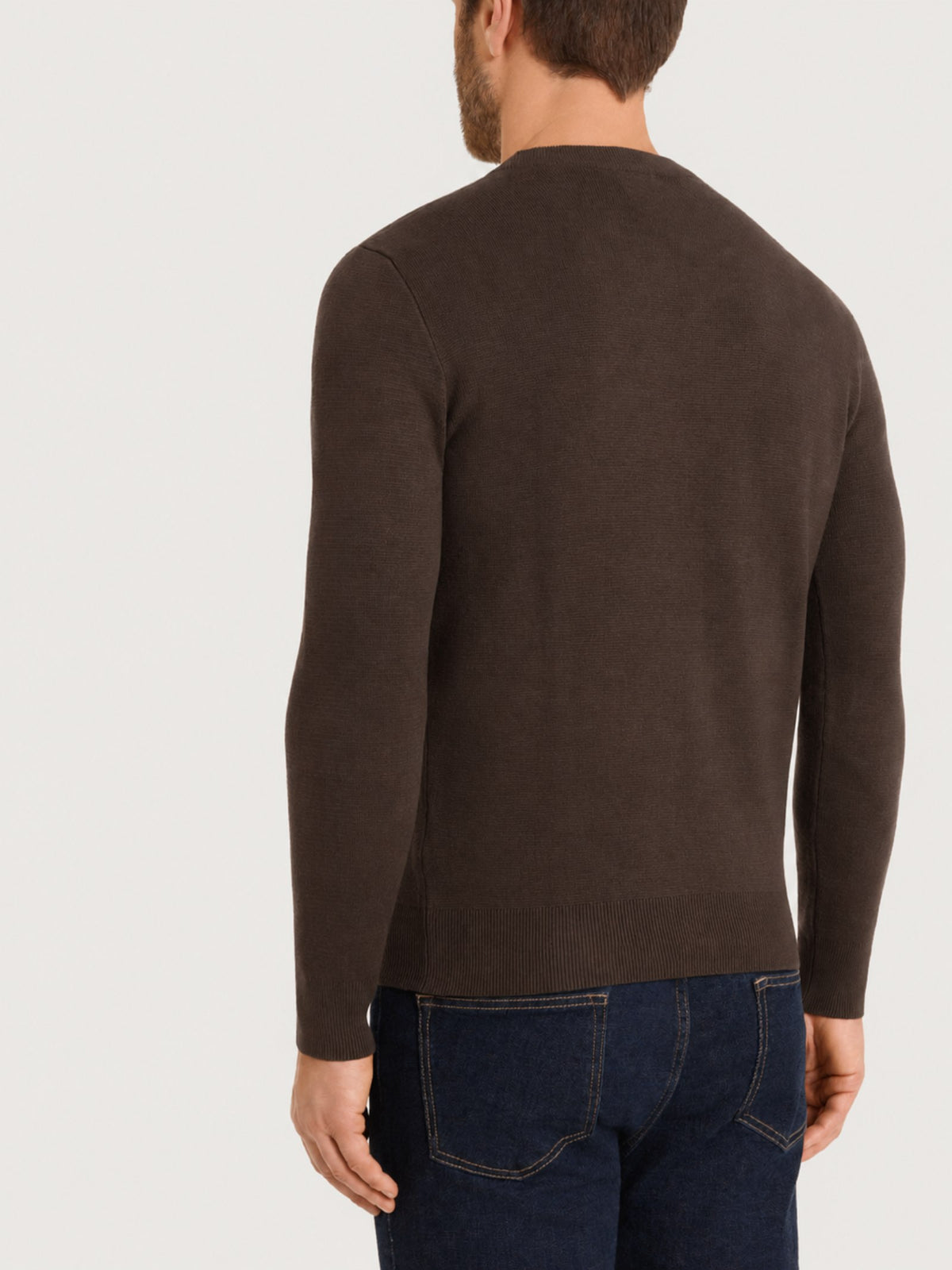 Maglia girocollo in NaturalSoft Marroni Uomo - Ragno
