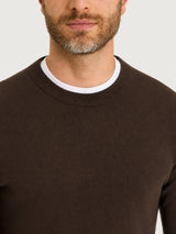 Maglia girocollo in NaturalSoft Marroni Uomo - Ragno