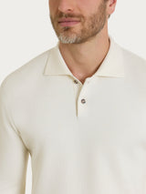 Polo a manica lunga in NaturalSoft Bianchi Uomo - Ragno