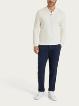Polo a manica lunga in NaturalSoft Bianchi Uomo - Ragno
