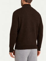 Lupetto con mezza zip in NaturalSoft Marroni Uomo - Ragno