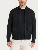 Giacca con collo lupetto e zip in NaturalSoft Neri Uomo - Ragno