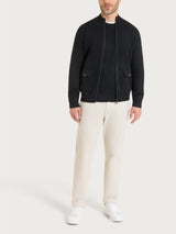 Giacca con collo lupetto e zip in NaturalSoft Neri Uomo - Ragno