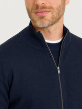 Giacca con collo lupetto e zip in NaturalSoft Blu Uomo - Ragno
