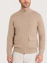 Giacca con collo lupetto e zip in NaturalSoft Marroni Uomo - Ragno