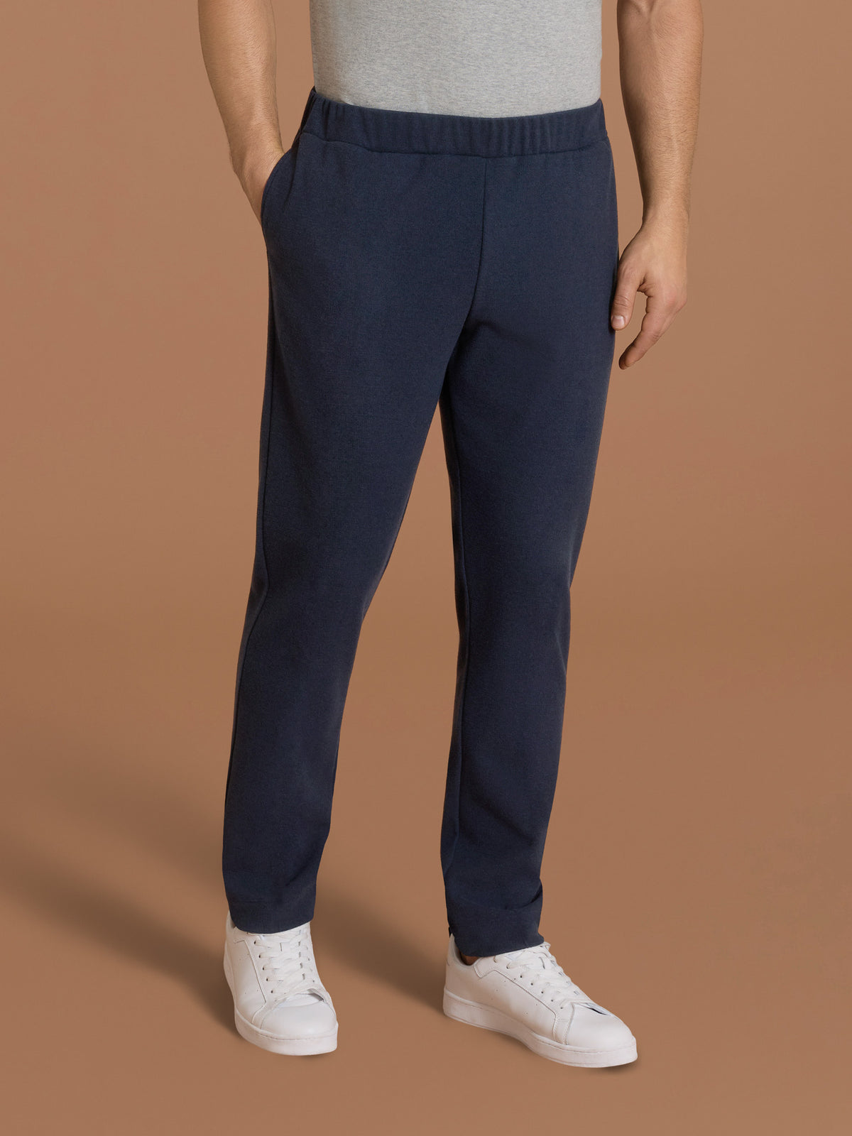 Pantalone a gamba dritta in Scuba Soft Touch Blu Uomo - Ragno