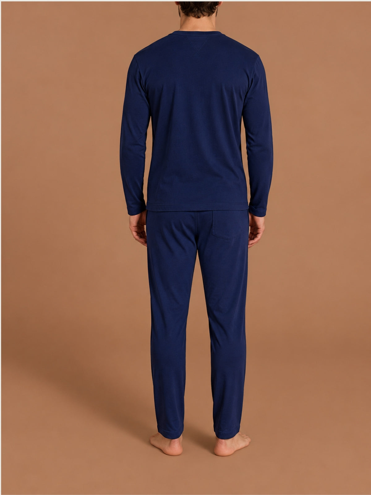Pigiama girocollo in Jearsey Double Peach Blu Uomo - Ragno